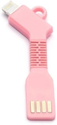 aricona N°477 - USB Micro-B to USB Connector PowerBank Adapter Cable as a keychain, Flexible Compact Alternative to a Charging Cable, size:Apple;color:red