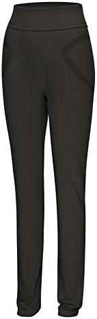 Sleep Pants SUBRA │ Breathable and silky pajama trousers for women │ LONG │ Seamlessly knitted – no disturbing seams │ three times softer than cotton | Nightwear with climate function (L, Black)