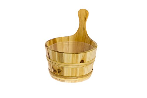 Preisvergleich Produktbild Rento - Saunaeimer, Aufgusseimer - Holz mit Plastikeinsatz - 3 L