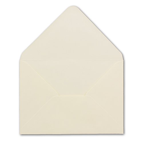 Kartenpaket DIN A6 / C6 mit Wellenrand | Cremefarben | 24 Sets | Doppel-Karten mit welligem Rand & Briefumschläge, 14,8 x 10,5 cm | mit hochwertiger Geschenkbox | bedruckbare Postkarten | ideal für Weihnachten, Grußkarten und Einladungen - 3