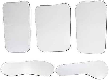Xaer 5 pcs Dental Orthodontic Intraoral Photographic Double-sided Rhodium Glass Mirrors