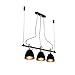 Produktbild Esstisch Pendelleuchte Schwarz Lang Hängeleuchte 3-Flammig Pendel-Lampe Schwenkbar Lampenschirm Retro Industrielle Style Kücheninsel Fenster Esszimmer Eisen Decken-Leuchte E27
