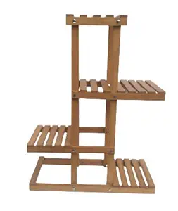 Truphe Wooden Plant Stand for Balcony Living Room Indoor Outdoor Plant Stand - Clear