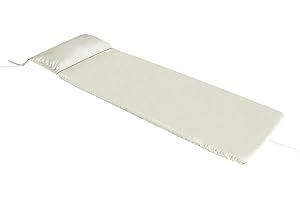 Acomoda Textil – Tumbona con Cojín Cabezal Enrollable 180x50x4 cm para Jardín Piscina, Playa, Balcón y Terraza. Colchón para Exterior Desenfundable, Portátil, Ligero y Cómodo. (Beige, Pack 2 Ud)