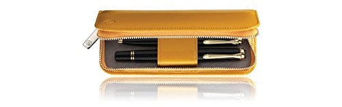 Preisvergleich Produktbild Pelikan 973313 Schreibgeräte-Etui Lackleder Stiftablagen, 1 Stück, gelb