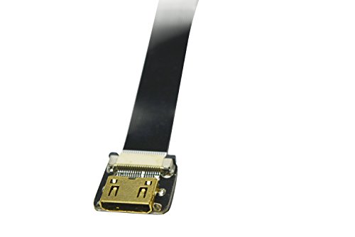 Neue schwarze FPV HDMI Kabel Micro Schnittstelle zu Mini-Schnittstelle für Gopro Sony A7SII A7RII A9 A6500 A6300 (eine umgekehrte Sockel A6000) Grad (Mikro männlichen Hdmi auf Mini Hdmi weiblich) 20CM - 9