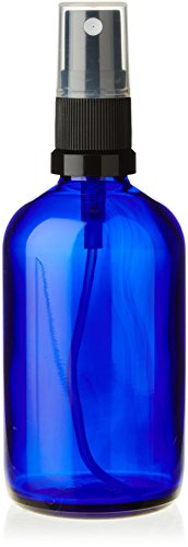 100ml BLUE GLASS Bottle with Black ATOMISER Spray. Essential Oil / Aromatherapy Use