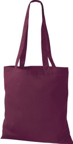 Stoffbeutel Baumwolltasche Beutel Shopper Umhängetasche viele Farbe Burgundy