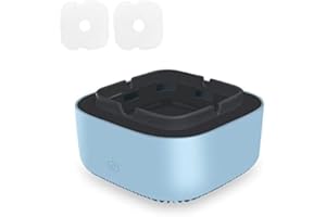 DVONE Cendrier Sans Fumée,Cendrier Purificateur avec 2 Tampons Filtrants de Remplacement, Aspiration Ionique Négative Enveloppante à 360 Degrés, Fonction de Minuterie d'arrêt Automatique, pour Maison