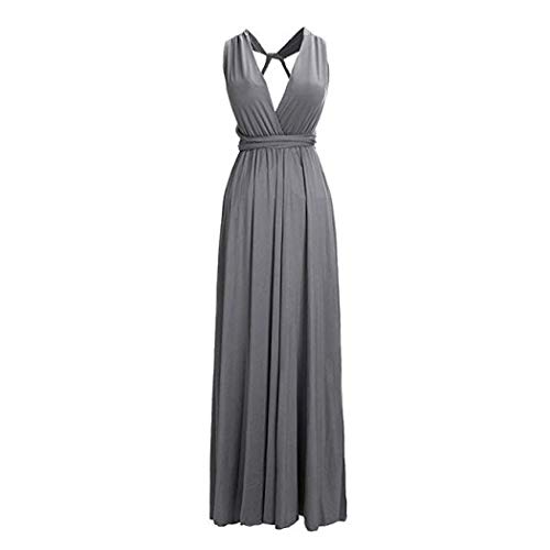 TOYIS Vestidos para Mujer, Vestido Largo de Noche para Boda, Dama de Honor, para Fiesta de graduación Gris Gris S