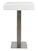 Produktbild Tenzo 4810-001 Bloc - Designer Bartisch, Tischplatte 12 cm Wabe mit MDF-Beschichtung, Edelstahluntergestell, 103 x 65 x 65 cm, weiß / lackiert matt