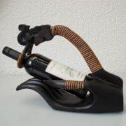 Porte-bouteille de vin, décoré à la main (16201)