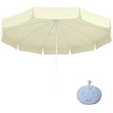 Esk Beach Garden Umbrella 200 Cm Diameter, Thick Fabric, 10 Strands (Bidon included)