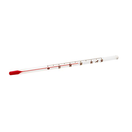 3 Stück Set Glas Wein Thermometer aus Deutscher Herstellung . Glasthermometer mit roter Weingeistfüllung Temperatur Anzeige 0 bis 40 °C für Weine , Cognac , Weinbrand und Liköre - 3