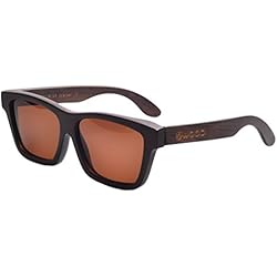 Iwood Unisex Wayfarer Retro Revo color de la lente gafas de sol de madera