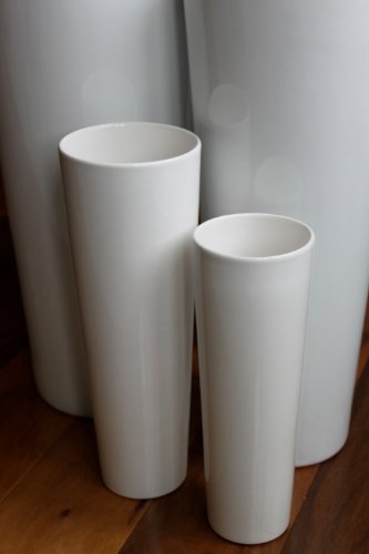 ASA 1036005 Vase Stein, 18 x 18 x 46 cm, weiß