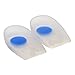Produktbild Gel Fersenkissen - C-foot Medizinischem Silikon Fersenpolster Fersensporn Gelkissen Geleinlagen Fersenstütze Achillessehne Heel (Gr.40-45, Weiß blau)