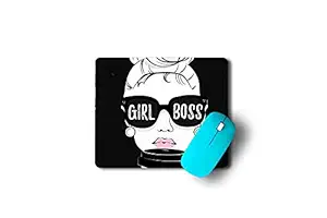 Girl Boss Mouse Pad|Rubber Base Non-Slippery Mouse Pad|Abstract Designs,Colorful,Rectangular |Friendly for All Types of Mouse Pad|Mouse Pad for Girls