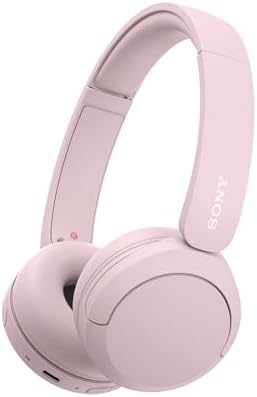 Sony WH-CH520 Cuffie On-Ear Bluetooth senza fili, suono di alta qualità, design leggero, durata della batteria fino a 50 ore, ricarica rapida, qualità delle chiamate chiara, iOS e Android - Pink