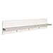 Roba Universal Wall Mounted Coat Hooks Rack Stand With Coat Hooks and Shelf, White/Natural