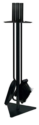 SIDCO ® Kaminbesteck Set Kaminset Kamingarnitur Schürhaken Ascheschaufel Stahl schwarz
