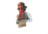 LEGO STAR WARS - MINIFIGUR GENERAL ACKBAR mit rotem Laserschwert + WEISSEM Umhang (der Umhang befindet sich noch in der unge�ffneten LEGO Verpackung !!) - Star Wars