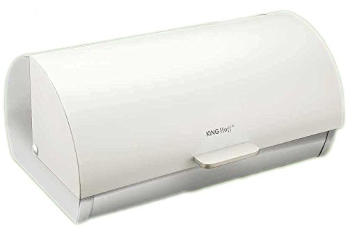 Kinghoff 3613 Bread Bin Roll Top (White)