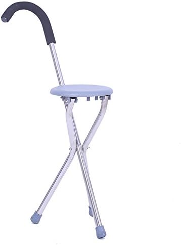 XRXY Creative Old Man Stool / Three-legged Crutches / With Seat Cane Chair / Collapsible Walker