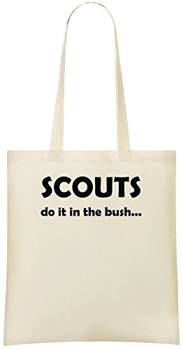 Les scouts le font dans la brousse – Scouts Do It In The Bush Custom Printed Shopping Grocery Tote Bag 100% Soft Cotton Eco-Friendly & Stylish Handbag For Everyday Use Custom Shoulder Bags