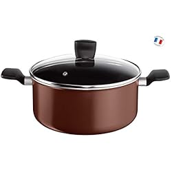 Extra Brownie Faitout 24 cm/4,7L + Couvercle En Verre Gaz