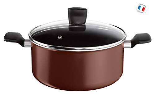 Extra Brownie Faitout 24 cm/4,7L + Couvercle En Verre Gaz