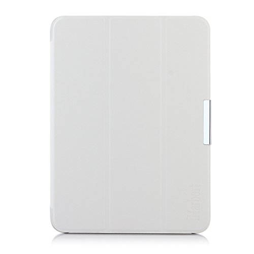 iHarbort® Samsung Galaxy Tab 4 10.1 Hülle – Ultra Slim Leder Tasche Hülle Etui Schutzhülle Für Samsung Galaxy Tab 4 10.1 Zoll T530 T535 Case Holder mit automatischer Weckfunktion (Galaxy Tab 4 10.1, Weiß) - 6