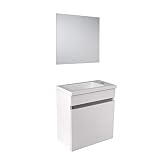 Mueble de baño suspendido. Incluye herrajes para colgarlo.