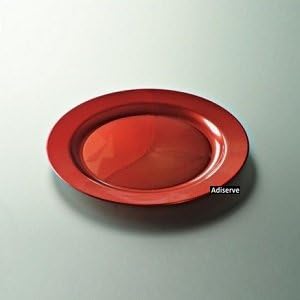 Adiserve 12 Disposable Plastic Wedding Plates 19 cm Crimson
