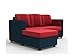 Forzza Stanford L-Shaped reversible Sofa (Blue and Red) RS.34999.00