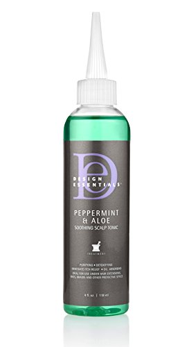 Design Essentials Peppermint & Aloe Soothing Scalp & Skin Tonic for Instant Itch Relief from Scalp Irritation-4oz.