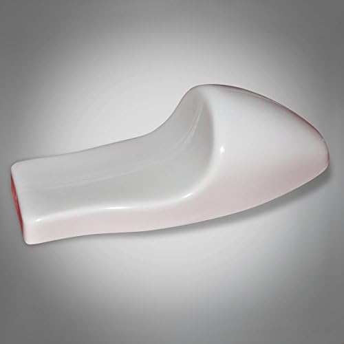 DR478 RicambiWeiss Seat Cafe Racer Fibreglass Universal Classic Rear Bench, Retro White