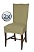 Bellboni - chair covers, fitted covers, fitted chair covers, bi-elastic, stretch, 2 Pack, cream