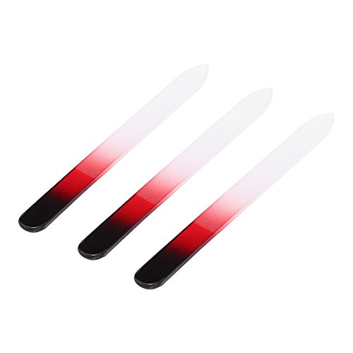 Anself 3Pcs Glass Nail File Bit Crystal Nail Sanding Buffing Tool 3 Sizes