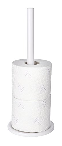 Wenko 21959100 Toilettenpapier-Ersatzrollenhalter Cocktail, Polystyrol, weiß, 14 x 14 x 35 cm - 2