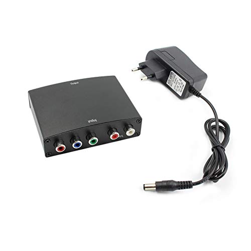 Preisvergleich Produktbild LmqhGzuqume Professionelle YPBPR + Audio R / L zu HDMI Konverter Konvertierungsadapter Schwarz (Schwarz)
