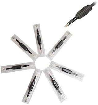 20 Pcs Black Disposable Tattoo Needles and Tubes Grip Supply 13M1