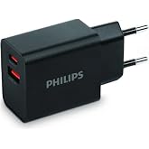 Philips DLP4325AB/12 1*USB C 20W-1*USB A 18W Siyah Şarj Adapt&ouml;r&uuml;