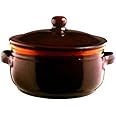 Colì Maioliche e Terrecotte dal 1650 Brunella Tegame con Coperchio, Terracotta, Marrone, 24x12