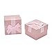 Produktbild nbeads Geschenk-Boxen aus Karton, mit Schleife für Ringe, Ohrringe, Schmuck, 7,5 x 7,5 x 5,7 cm, Rosa, 20 Stück