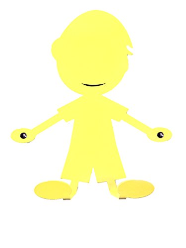 Random In Tandem - Cool Kid Hook - Yellow - Bedroom Basics Collection/Metal Hanger/Coat Hook/Key Holder
