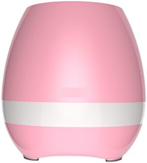 tengeer Music Flowerpot Touch Plant Piano Music Playing Flowerpot Smart Multi-color LED Light Round Plant Pots Bluetooth Wireless Speaker (Pink Piano Music Flowerpot)