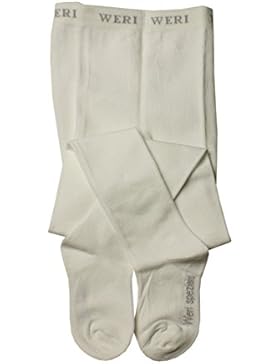 Weri Spezials Baby und Kinderstrumpfhose in Weiss/Creme UNI Glatt
