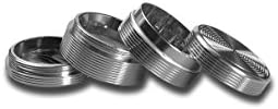 Groove Grinder Black Leaf BL Herb Grinder – Ø 40 mm Set of 4 Various Colours # SF Silber