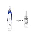 Koi Beauty Medical Grade Electric Auto Derma Pen Micro Needle Stamp 0.25mm-2.0mm Adjustable (Main Device +10Pcs 12 Needles Cartridge)(Blue)